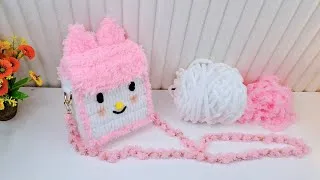 Thumbnail: Plastic Canvas Bag DIY | Character Bag Handmade #canvasbag #plasticcanvas #plasticcanvasbag