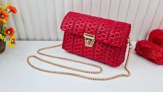 Thumbnail: Plastic Canvas Bag DIY | Elegant Bag Handmade #canvasbag #plasticcanvas #plasticcanvasbag