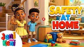 Thumbnail: Safe at Home Song for Kids | Learn Home Safety with Jeni & Keni  | Kids Safety Song