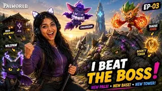 Thumbnail: I Beat the Bounty Boss! 😱 New Pals & Epic Exploration | Palworld Tamil EP-3