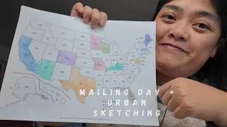 Thumbnail: Mailing September Mail Club & Evening Urban Sketching  Day in the Life