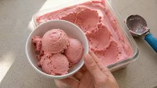 Thumbnail: Homemade Strawberry Custard Ice Cream | Rich, Creamy & Full of Strawberry Flavor