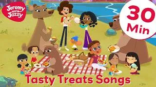 Thumbnail: Tasty Treats Songs for Kids 🍋 30-Minute Compilation 🍋 Jeremy and Jazzy