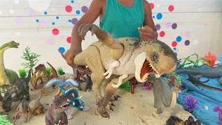 Thumbnail: Dinosaurs On The Beach! Water Dinos and Land Dinos | D REX!