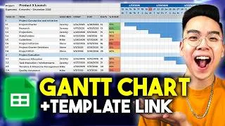 Thumbnail: How to Create a GANTT Chart in Google Sheets! *EASY w/ TEMPLATE LINK*