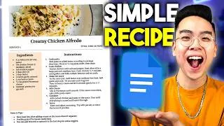 Thumbnail: How to Make a Modern RECIPE SHEET in Google Docs *TUTORIAL*