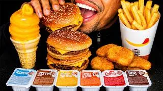 Thumbnail: BURGER KING | CHEESEBURGERS CHICKEN NUGGETS FRIES | ICE CREAM DIPPED CONE ORANGE FLAVOR | ASMR MUKBA
