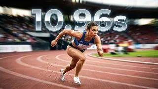 Thumbnail: 🔥 Women's 100m 10.96 sec European League Swiss Nationals Géraldine Di Tizio-Frey #trackandfield #gta
