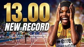 Thumbnail: Delisha Benelisa Domingos breaks Women U18 100m Hurdles Rekord 2026 European Athletics Championships