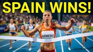 Thumbnail: 🔥 Spain's Mariona Armero wins Women' s U18 200m FINALS 2026 European Athletics Championships