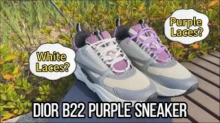 Thumbnail: Dior B22 Purple Sneaker ? White Laces ? Or Purple Laces ?