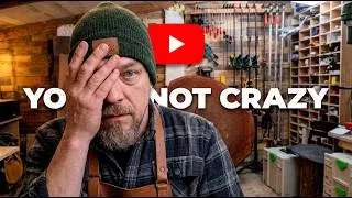 Thumbnail: Why Woodworking YouTube Feels Different Now (You’re Not Crazy)