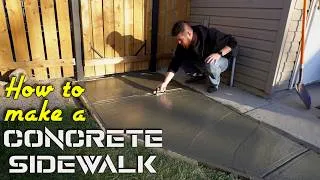 Thumbnail: Concrete sidewalk for beginners  //  DIY to save💲