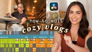 Thumbnail: how i edit cozy, AESTHETIC vlogs ☁️ davinci resolve workflow & secrets ✨
