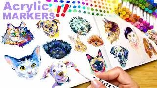 Thumbnail: Sketchbook to DESIGNER  BAGS?! 😳🎨 Painting PETS Live! + Strangers React