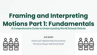 Thumbnail: Framing & Interpreting Motions in World Schools Debate - Part 1