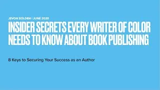 Thumbnail: What Every Writer of Color Needs to Know About Book Publishing