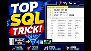 Thumbnail: TOP SQL TRICK! | SQL Server Tutorial for Beginners | Lesson 13 | SQL Server Mastery