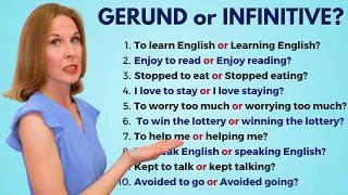 Thumbnail: Advanced English Grammar | Gerund vs Infinitive Verbs