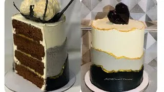 Thumbnail: Gâteau à la crème au beurre ( montage et décoration) Fault Line cake