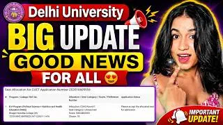 Thumbnail: BIG update for all Delhi University aspirants || Good News - Seats VACANT!!!