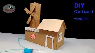 Thumbnail: How to Make a Hydraulic Windmill with cardboard at Home | DIY Cardboard Crafts Model.