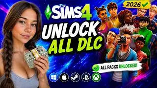 Thumbnail: Sims 4 DLC UNLOCKER (Mac, PC, Steam, Playstation, Xbox) ✅ ALL Sims 4 Expansion DLC for FREE