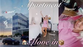 Thumbnail: MOVING INTO MY FIRST APARTMENT! | All pink MIAMI apartment! Unpacking + Setup + Decorating!