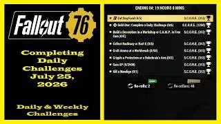 Thumbnail: Completing Daily Challenges For July 25, 2026 - Fallout 76 Daily Challenges Guide For New Players