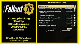 Thumbnail: Completing Daily Challenges For July 24, 2026 - Fallout 76 Daily Challenges Guide For New Players