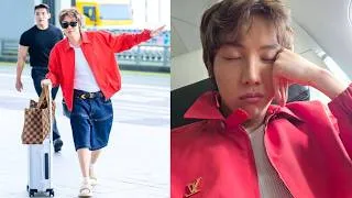 Thumbnail: ✈️🇫🇷, Something happened to J-HOPE on the flight to Francis, what's wrong?