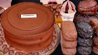 Thumbnail: ASMR STARBUCKS CHOCOLATE CAKE MALTESERS KITKAT ICE CREAM DESSERT MUKBANG 먹방 チョコレート 咀嚼音 EATING SOUNDS