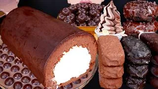 Thumbnail: ASMR CHOCOLATE CAKE MALTESERS KITKAT ICE CREAM NUTELLA DESSERT MUKBANG 초콜릿 먹방チョコレート 咀嚼音EATING SOUNDS