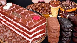 Thumbnail: ASMR CHOCOLATE CAKE MALTESERS KITKAT ICE CREAM NUTELLA DESSERT MUKBANG 초콜릿 먹방チョコレート 咀嚼音EATING SOUNDS