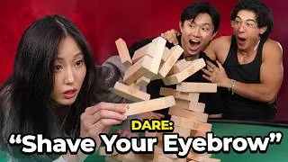 Thumbnail: The Cast of "House of Feelings" Play Giant Dare Jenga