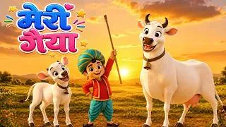 Thumbnail: Meri Gaiya मेरी गैया | Hindi Rhymes Collection | #hindirhymesforchildreen