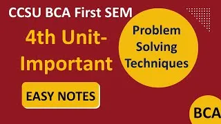Thumbnail: CCSU BCA Problem Solving Techniques Important questions & answers OneShot for Unit 4 | bca 1st sem