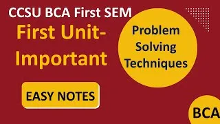 Thumbnail: CCSU BCA Problem Solving Techniques Important questions with answers OneShot