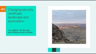Thumbnail: Jisc Certificate service drop-in clinic | Jon Agland | June 2026