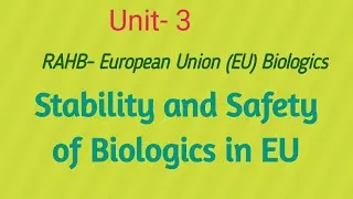 Thumbnail: Stability and Safety of Biologics in EU|RAHB #stability #safety #biologics #european #union