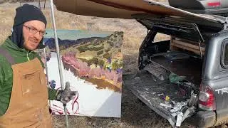 Thumbnail: Jivan Lee 60x80” outdoor oil painting time lapse
