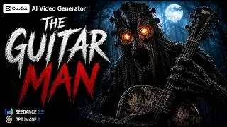 Thumbnail: THE GUITAR MAN | Horror Short Film | Seedance 2.5 | AI Video Generator | How We Made It in CapCut PC