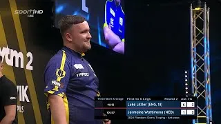 Thumbnail: What a match! - Luke Littler vs Jermaine Wattimena - 2024 Flanders Darts Trophy