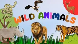 Thumbnail: Wild Animals | Learn wild animals names in English | Kids vocabulary | Kids Educational Video