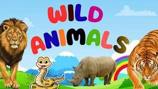 Thumbnail: Wild Animals | Wild animals names in English With Real Sounds | Kids vocabulary | Educational Video