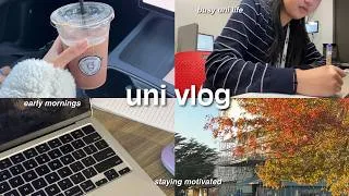 Thumbnail: uni diaries: waking up at 6am, finding routine, living alone, trying to stay motivated