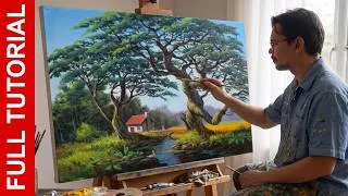 Thumbnail: Full Tutorial: Tale of 2 Trees | Acrylic Landscape Painting | JMLisondra (3 Hours 17 Mins)