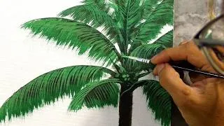 Thumbnail: Easy How to Paint Coconut Tree in Acrylics / Time-lapse / JMLisondra