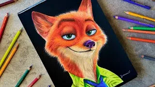 Thumbnail: Drawing Zootopia - Nick Wilde #drawing #zootopia #coloredpencils 
