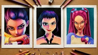Thumbnail: Drawing all K-POP Demon Hunters Characters Compilation #coloredpencils #kpopdemonhuntersnetflix 